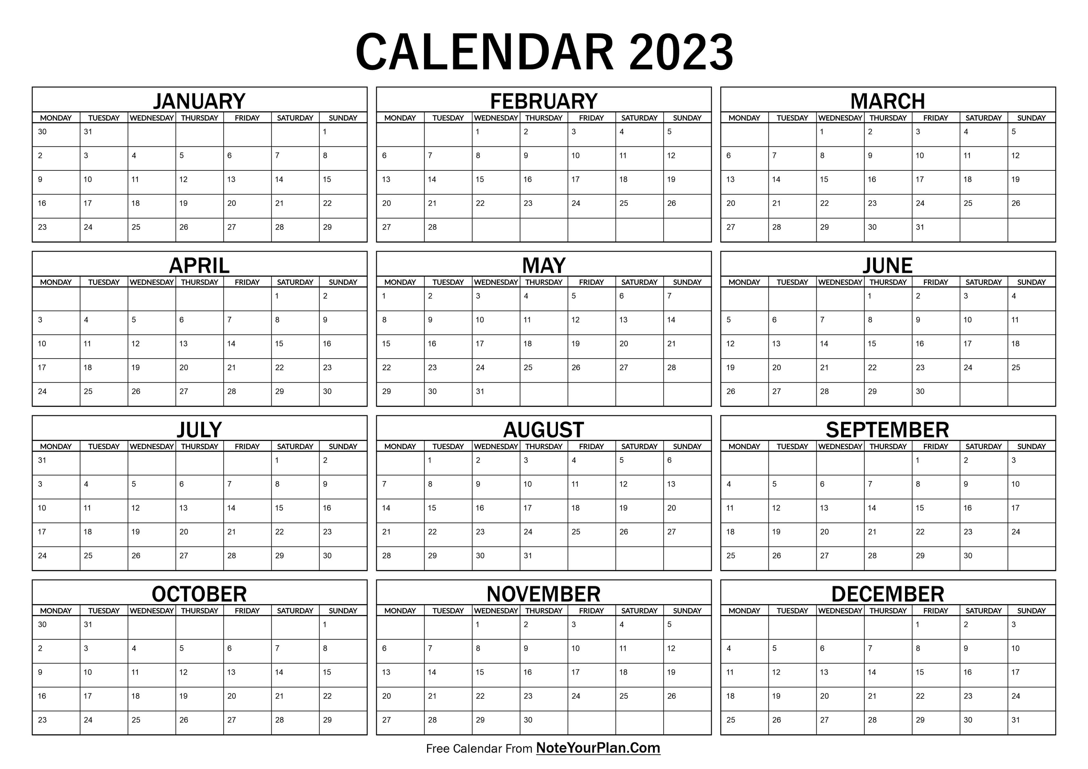 2023 Calendar - MS