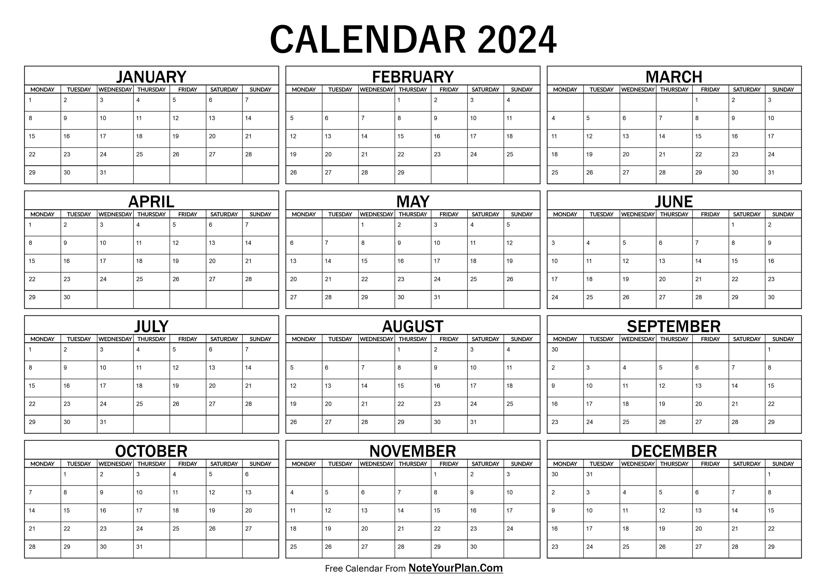 2024 Calendar - MS